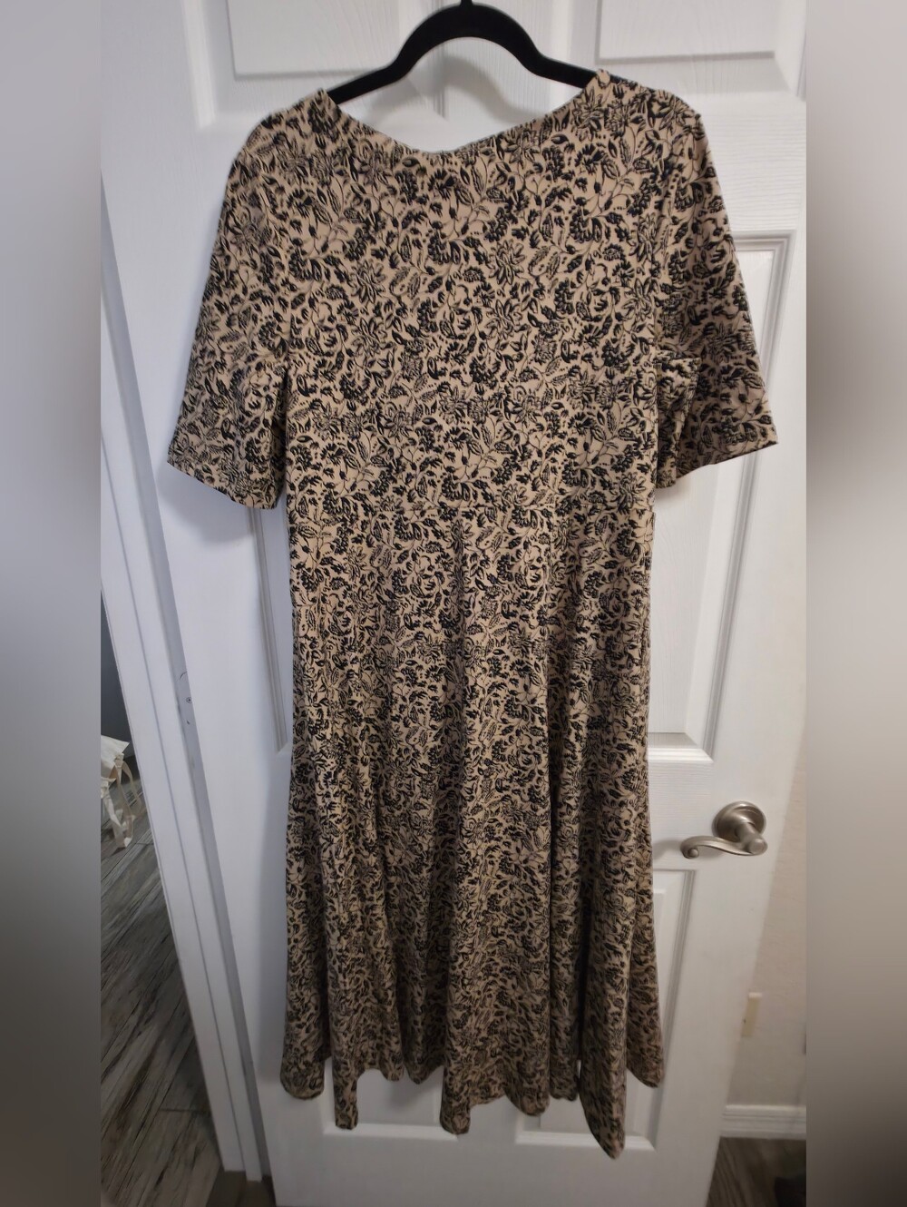 Pact Organic Paisley Blossoms Fit & Flare Midi Dress, XL - Picture 5 of 7